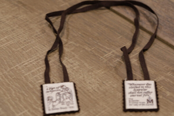 Brown Scapular - Our Lady of Mount Carmel - Made in the USA - 100% WOOL - Image 5