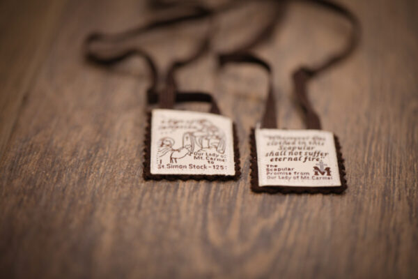Brown Scapular - Our Lady of Mount Carmel - Made in the USA - 100% WOOL - Image 4