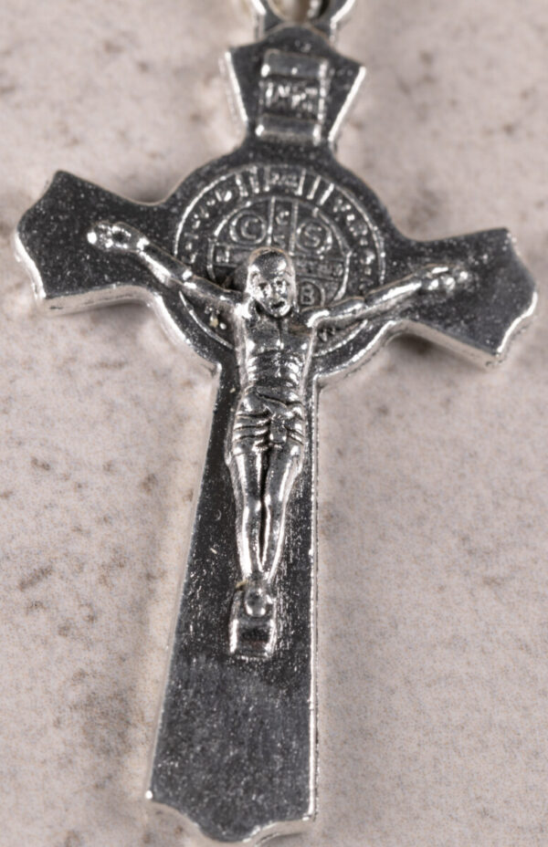 Rosary Wooden Beads St Benedict Crucifix Miraculous Medal 3-in-1 devotion NO CASE - Image 2