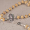 Rosary Wooden Beads St Benedict Crucifix Miraculous Medal 3-in-1 devotion NO CASE - Image 5