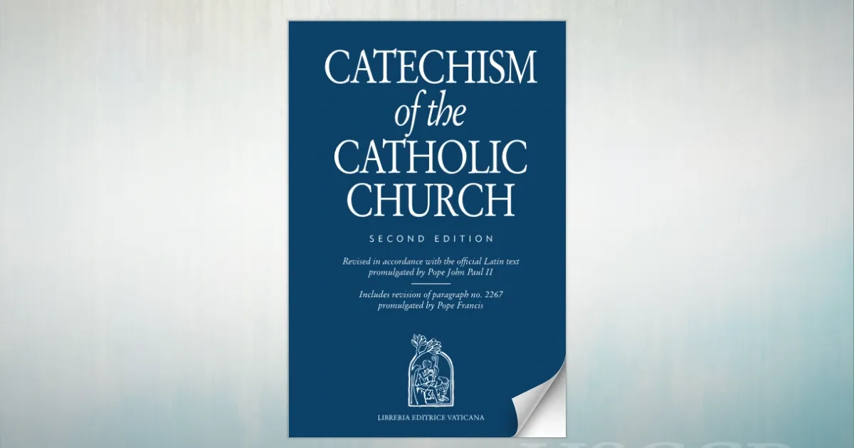 Cover of the second edition of the Catechism of the Catholic Church with revisions by Popes John Paul II and Francis.