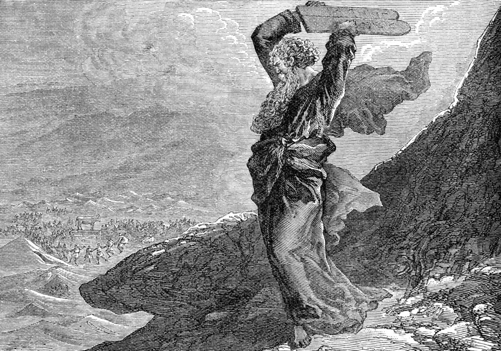 Moses Destroys Ten Commandments 1