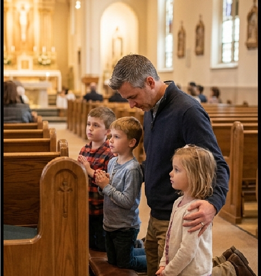 The Father Who Goes to Mass: Why Dad’s Sunday Habit May Be the Single Greatest Predictor of Your Children’s Faith