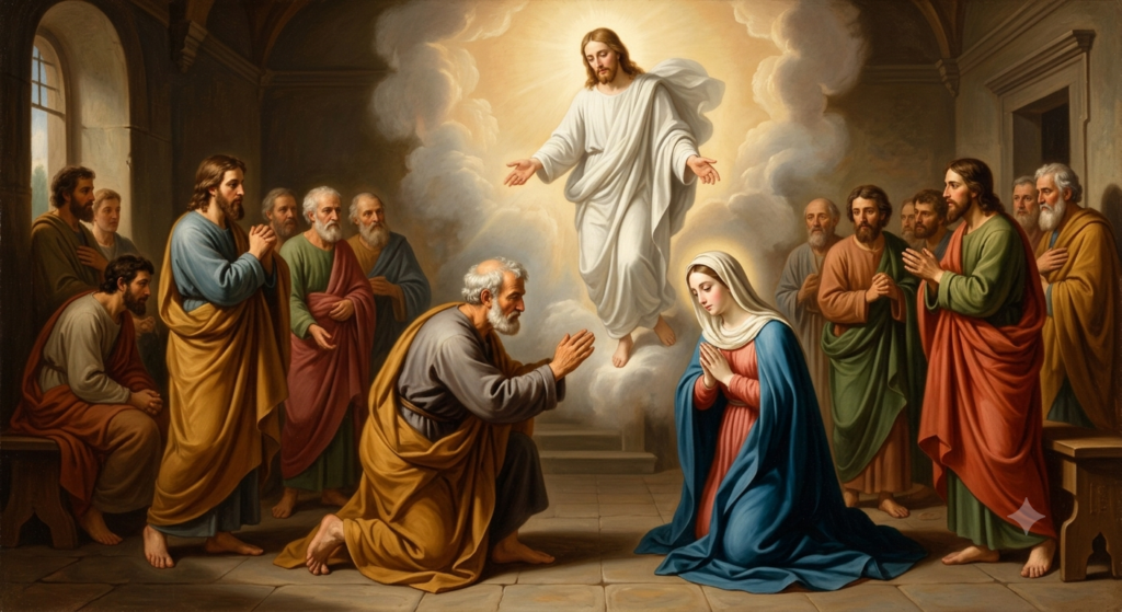 Mary and Jesus and Apsotles