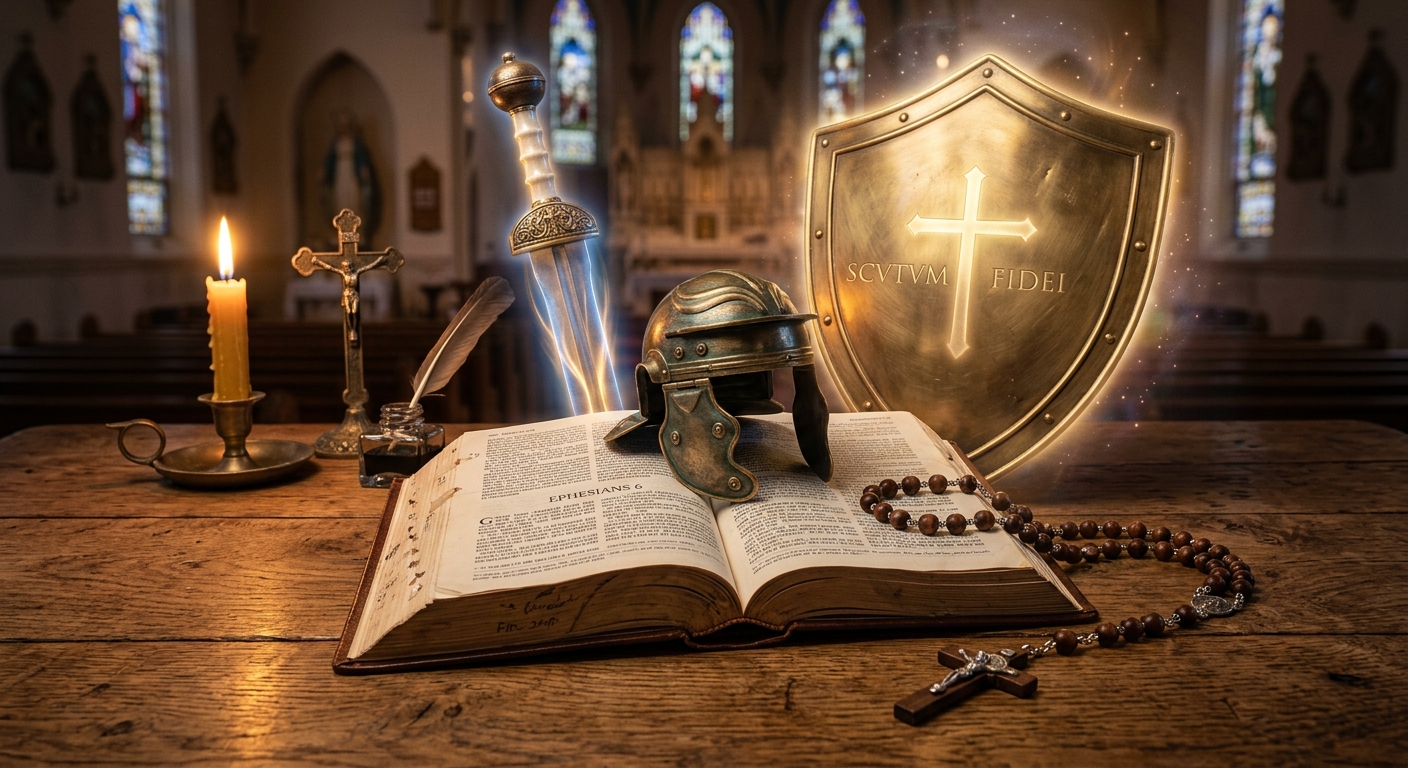 Soliders equipment and Catholic Sacramentals