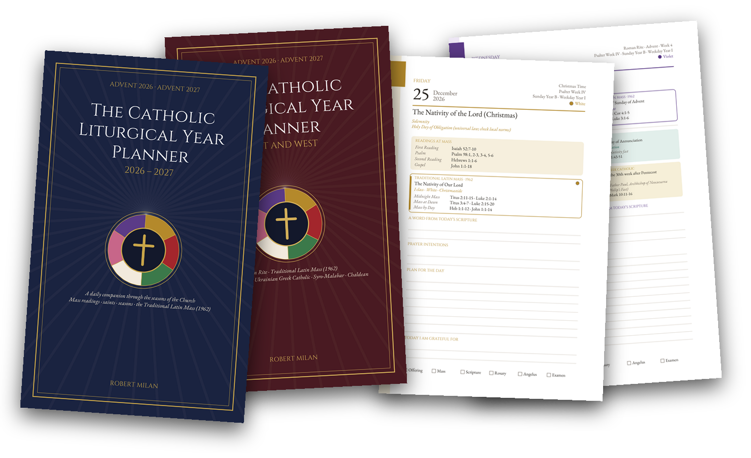 Sample pages from the Liturgical Year Planners